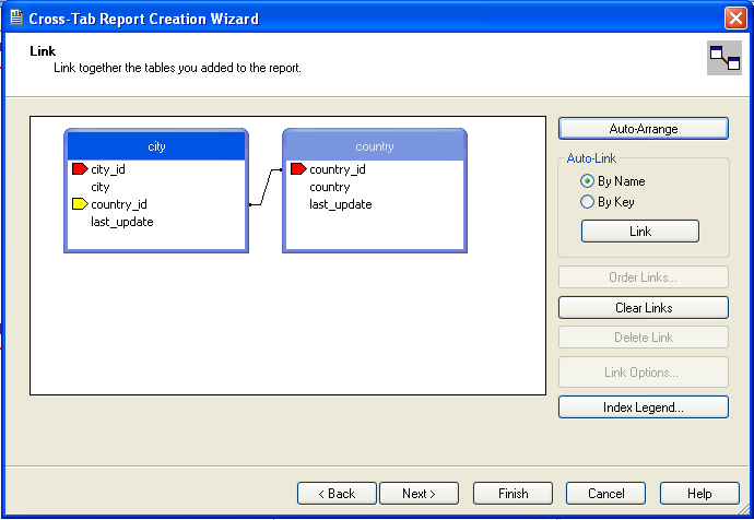 Table links/structure in Crystal
              Reports